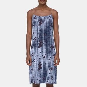 Theory Silk Smocked Slip Dress Large NWT